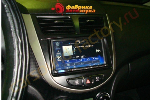 Установка автомагнитолы Alpine ICS-X8 Alpine ICS-X8 Hyundai Solaris
