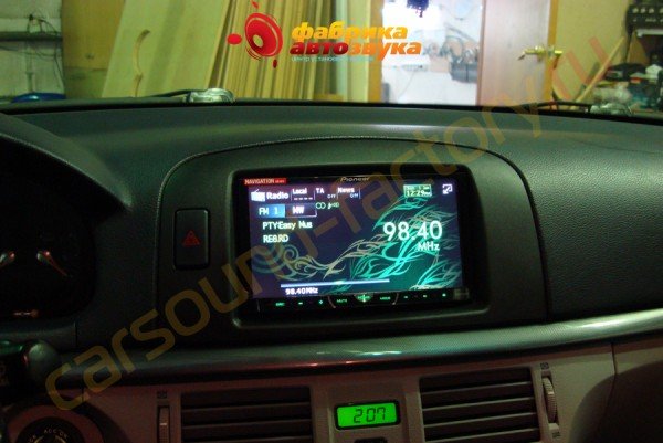 Установка головного устройства Pioneer AVH-P3400DVD Pioneer AVH-P3400DVD Hyundai Sonata NF
