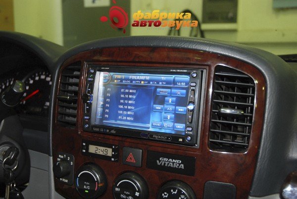 Установка автомагнитолы 2din Prology MDN-2650T Suzuki Grand Vitara