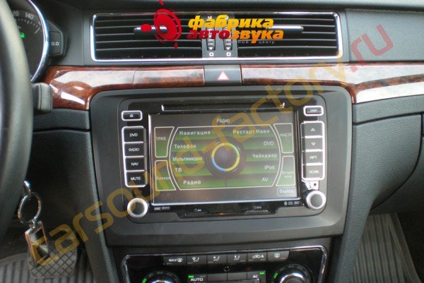установка штатной автомагнитолы Phantom Phantom Skoda Skoda SuperB