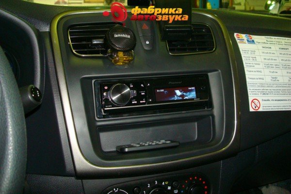 Магнитола 1din Pioneer DEH-80PRS Renault Logan 2015