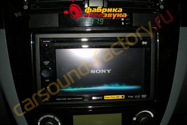 установка автмоагнитолы Sony XAV-E622 Sony XAV-E622 Chevrolet Lacetti