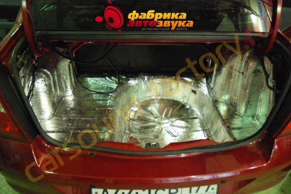 шумоизоляция багажника STP Renault Symbol