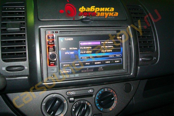 установка автомагнитолы Kenwood DDX3058 Kenwood DDX3058 Nissan Note