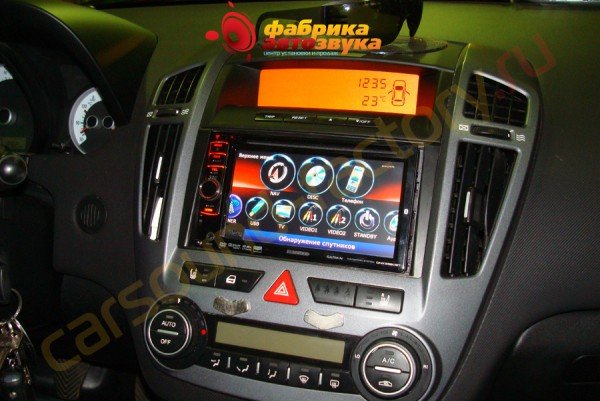 установка автомагнитолы Kenwood DNX5580BT Kenwood DNX5580BT Kia Ceed