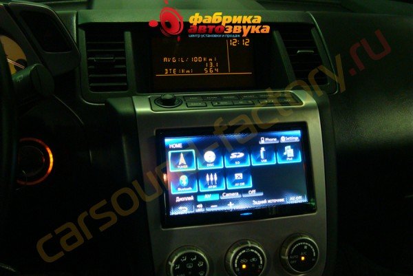 установка магнитолы JVC KW-AV71 JVC KW-AV71 Nissan Murano