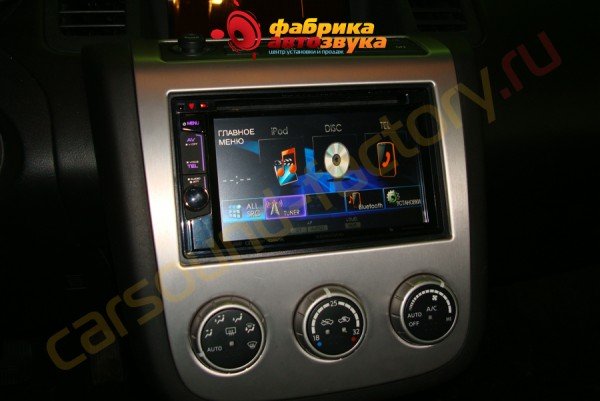 установка автомагнитолы Kenwood DDX 4015BT Nissan Murano