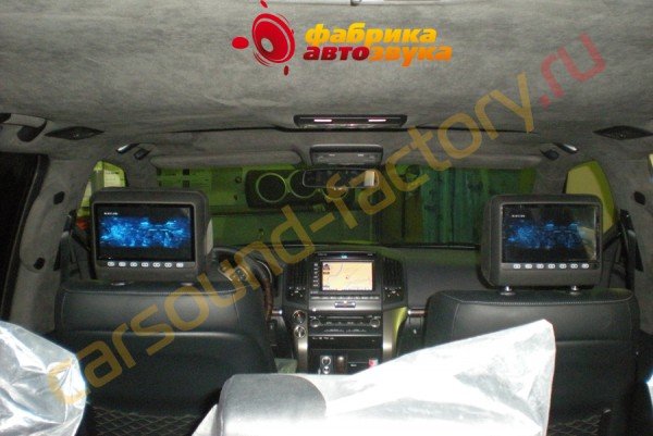 подголовники с монитором и DVD AVIS 9 дюймов Toyota Land Cruiser 200