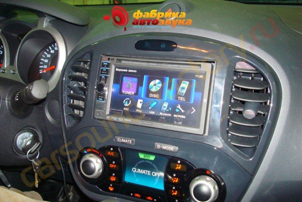 установка головного устройства Kenwood DDX4051BT Kenwood DDX4051BT Nissan Juke
