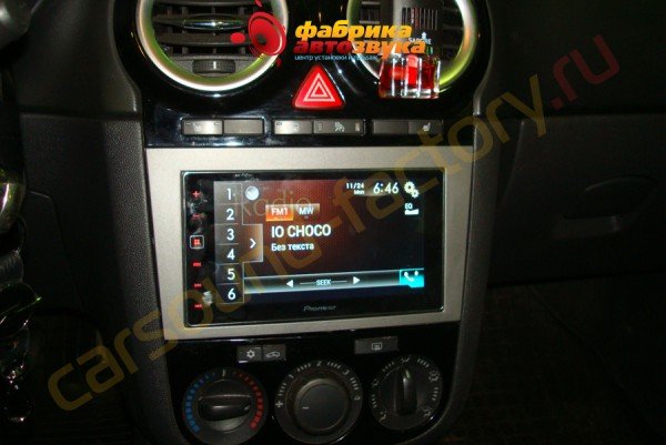 установка автомагнитолы Pioneer SPH-DA120 Pioneer SPH-DA120 Opel Corsa