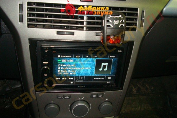 установка автомагнитолы Sony XAV-63 Sony XAV-63 Opel Astra