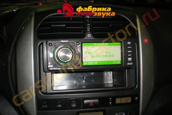 установка автомагнитолы Prology Prology DVS-1240 Toyota RAV 4