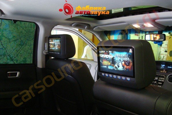 Установка подголовников с мониторами AVIS AVIS Honda Pilot