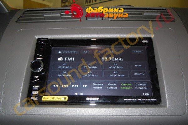Установка автомагнитолы SONY XAV-E60 Suzuki Swift