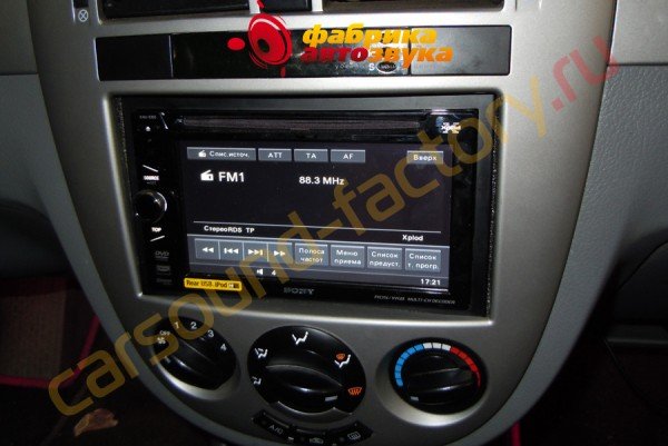 Установка головного устройства SONY SONY XAV-E60 Chevrolet Lacetti