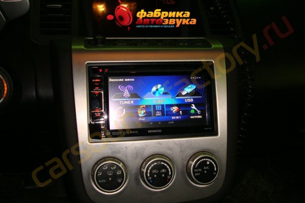 установка автомагнитолы Kenwood DDX 35 Kenwood DDX 35 Nissan Murano