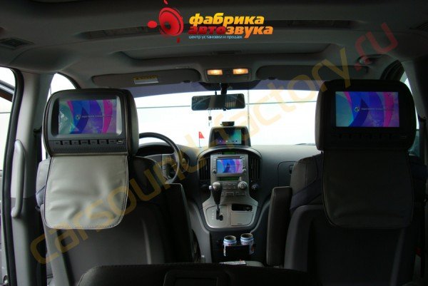 Подголовники с монитором AVIS Hyundai Starex
