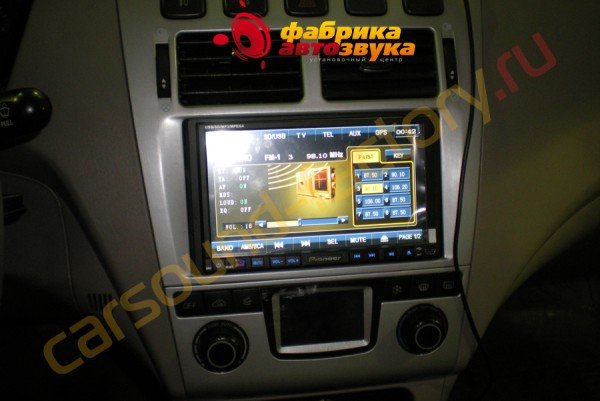 установка автомагнитолы Pioneer (аналог-китай) Pioneer (аналог-китай) Chery Fora