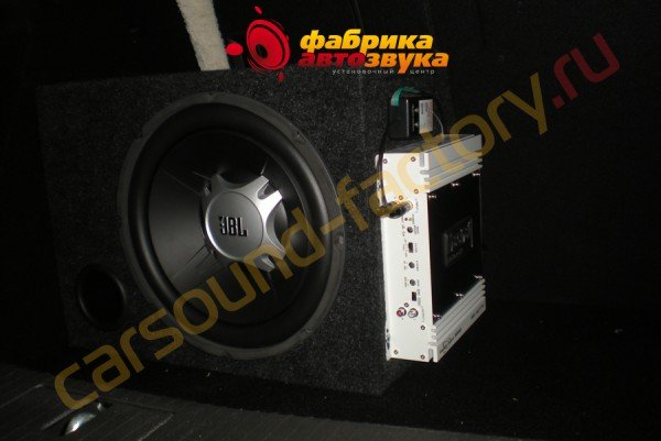 установка сабвуфера JBL GT5-12 JBL GT5-12 Opel Corsa