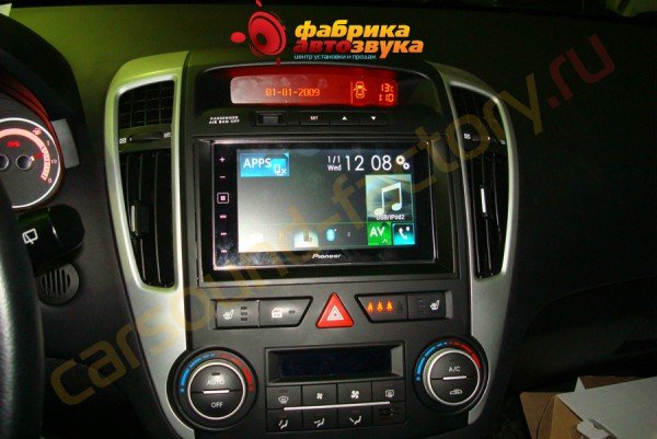 установка автомагнитолы Pioneer SPH-DA120 Pioneer SPH-DA120 Kia Ceed