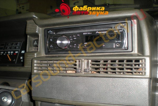установка автомагнитолы 1din Pioneer DEH-2200UB Pioneer DEH-2200UB Lada Samara