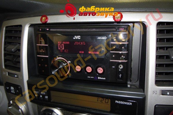 Установка 2din магнитолы JVC KW-XR817 Toyota 4Runner