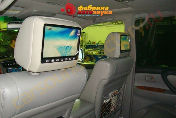 подголовники с монитором и dvd AVIS Toyota Land Cruiser 100 (80, 105)