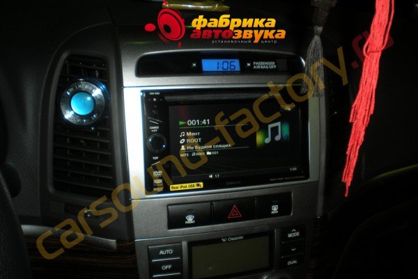 Установка 2din автомагнитолы SONY XAV-E60 SONY XAV-E60 Hyundai Santa Fe