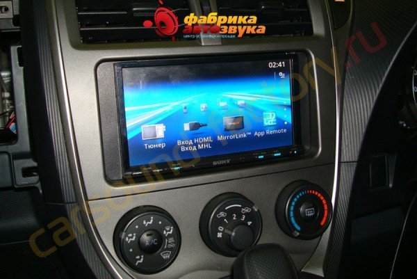 установка магнитолы Sony XAV-712BT Sony XAV-712BT Toyota Ractis