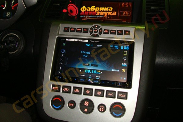 установка автомагнитолы Pioneer AVH-P8400BT Pioneer AVH-P8400BT Nissan Murano