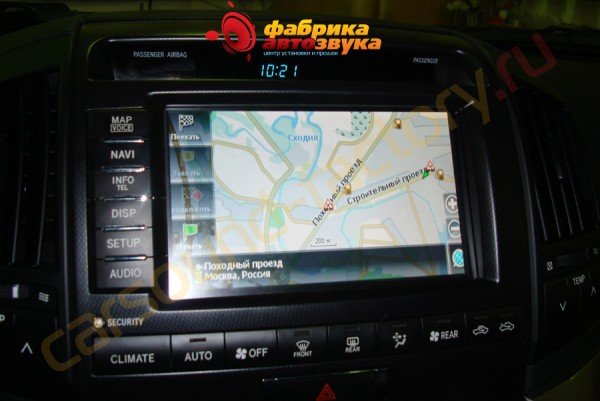 подключение GPS навигации к штатной магнитоле carsound Toyota Land Cruiser 200