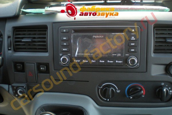 установка магнитолы Prology CMD-225 Prology CMD-225 Ford Transit