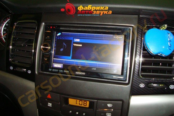 установка магнитолы Kenwood DDX4053BT Kenwood DDX4053BT SsangYong Actyon