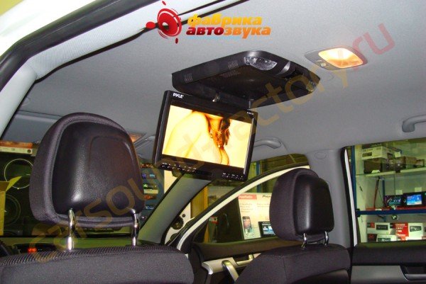 установка потолочного монитора с DVD Pyle PLRD125 Kia Sorento