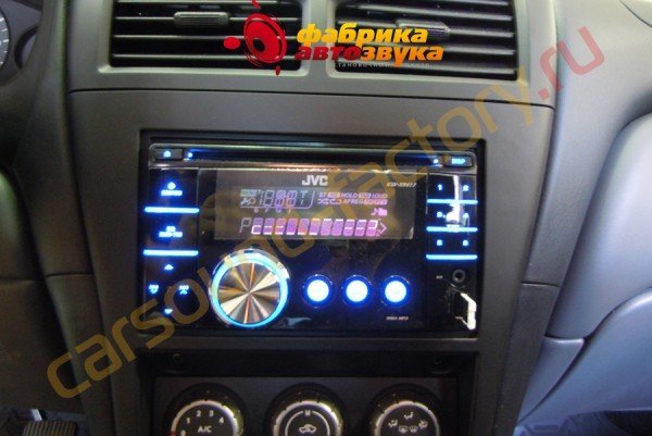 Установка магнитолы 2din JVC KW-XR417 Nissan Almera Classic