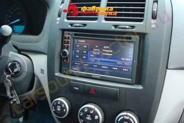 установка автомагнитолы Kenwood DDX4051 Kenwood DDX4051 Kia Cerato