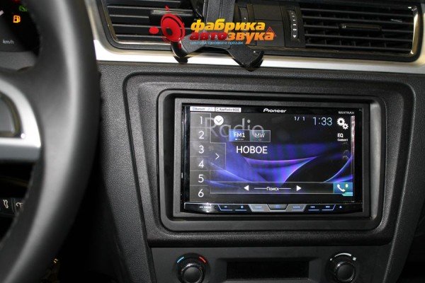установка и подключение 2din магнитолы Pioneer Skoda Rapid