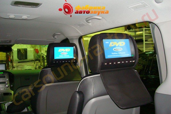 Установка подголовников с монитором - Hyundai Starex