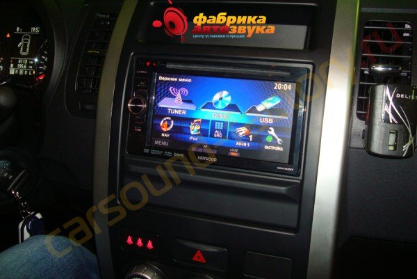 установка магнитолы Kenwood DDX 3053 Kenwood DDX 3053 Nissan X-Trail