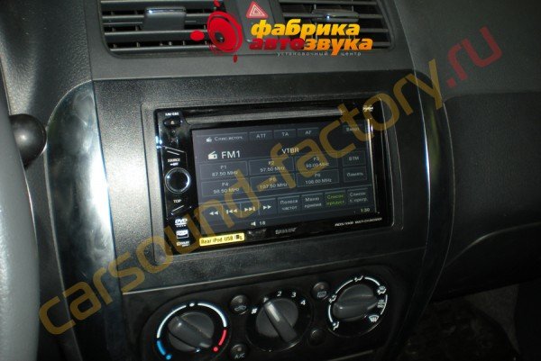 установка 2din головного устройства SONY XAV-E60 SONY XAV-E60 Suzuki SX-4