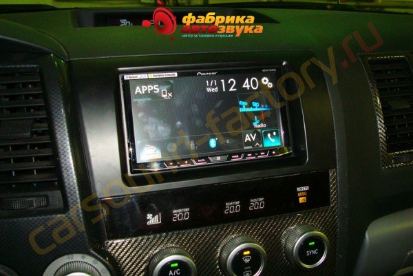 установка магнитолы 2din Pioneer AVH-X8600BT Pioneer AVH-X8600BT Toyota Sequoia