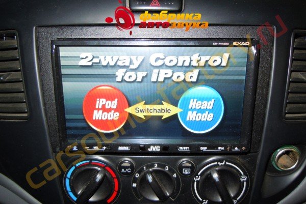 Установка магнитолы 2din JVC KW-AVX820 Mazda MPV