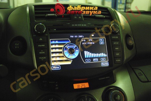 Установка автомагнитолы с навигацией Phantom DVM-1500G HD Toyota RAV 4