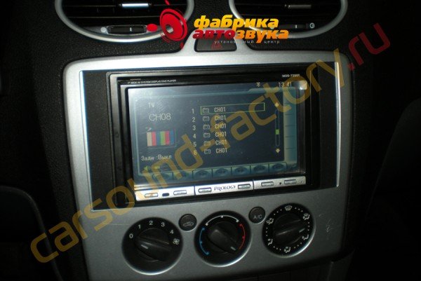 установка автомагнитолы 2din Prology MDD-7200T Prology MDD-7200T Ford Focus 2