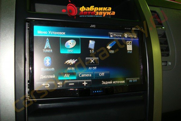установка автомагнитолы JVC KW-AV70BT JVC KW-AV70BT Nissan X-Trail