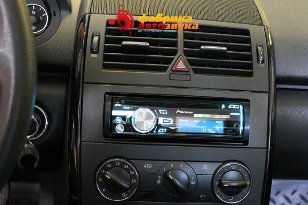 установка автомагнитолы Pioneer Merсedes A class
