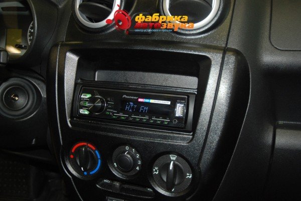 установка и подключение автомагнитолы Pioneer Lada Granta
