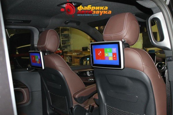 установка навесных мониторов на сиденья Avis Merсedes V class