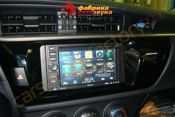 установка магнитолы Prology Toyota Corolla 2013