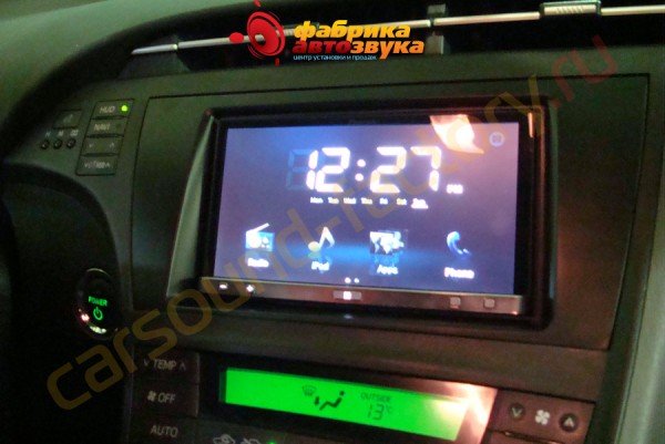 установка автомагнитолы Pioneer SPH-DA110 Pioneer SPH-DA110 Toyota Prius
